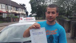 Reece passed with Wests School of Motoring, Romford, Essex