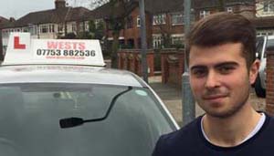 Ben Wright passed with Wests School of Motoring, Romford, Essex