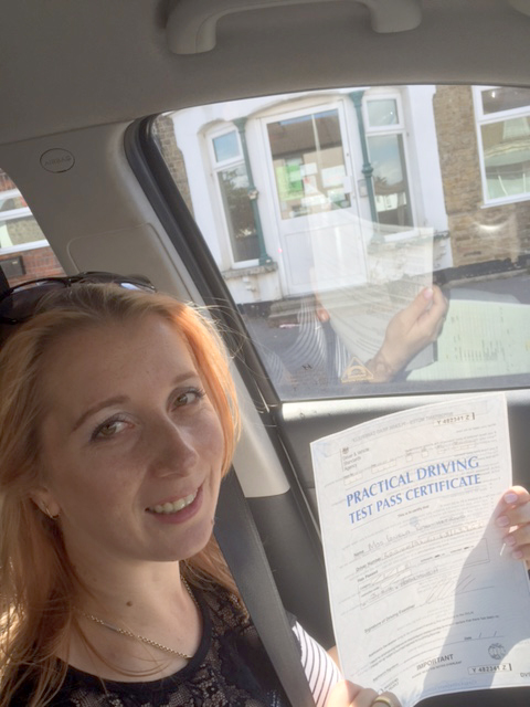Ionela from Romford passed with Wests School of Motoring