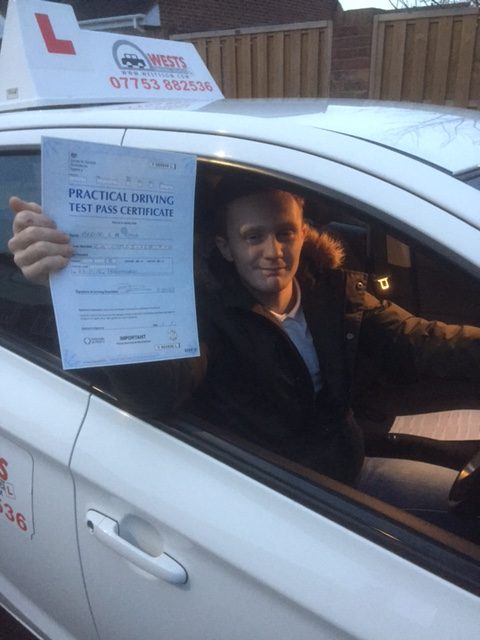 First Time Pass With Wests School Of Motoring, Byrone took Driving Lessons In Harold Hill