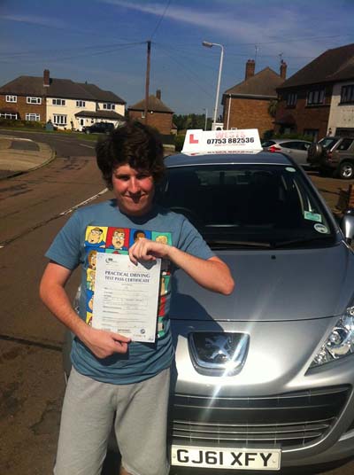 Ashley passed with Wests School of Motoring, Romford